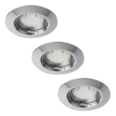 Rabalux 1047 LED zápustné bodové svítidlo Lite 3x3W | 720lm | 3000K | IP40 - set 3 svítidel, chr