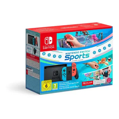 Herní konzole Nintendo Switch - Neon Red&Blue + Switch Sports + 12M NSO