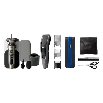 Set Philips Series 9000 Prestige Wet & Dry SP9883/36 + Philips Series 7000 HC7650/15