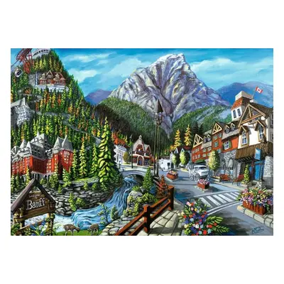 RAVENSBURGER Puzzle Vítejte v Banffu 1000 dílků