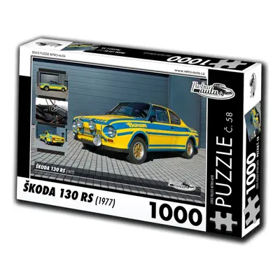 RETRO-AUTA Puzzle č. 58 Škoda 130 RS (1977) 1000 dílků