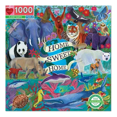 EEBOO Čtvercové puzzle Planeta Země 1000 dílků