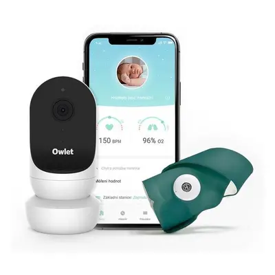 Chytrá ponožka Owlet Monitor Duo - Chytrá ponožka Owlet Smart Sock 3 (Modrozelená) & kamera Owle