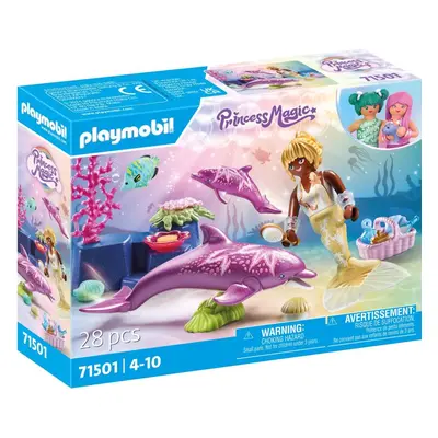 Set figurek a příslušenství Playmobil 71501 Mořská panna s delfíny