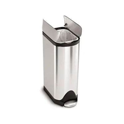 Pedálový odpadkový koš Simplehuman – 30 l, butterfly víko, kartáčovaná nerez ocel, FPP