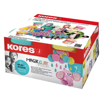 KORES Magik Clay Pastel LOLLIPOPZ, 4x 40 g