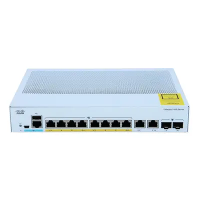 Catalyst C1000-8P-E-2G-L, 8x 10/100/1000 Ethernet PoE+ ports and 67W PoE budget, 2x 1G SFP and R