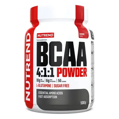 Aminokyseliny Nutrend BCAA 4:1:1 POWDER, 500 g, cherry