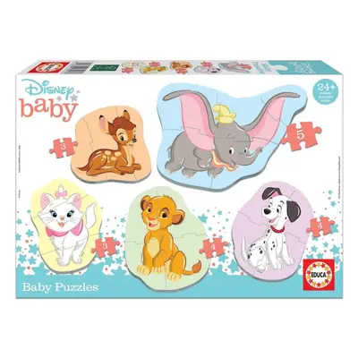 Puzzle Educa Baby puzzle Disney zvířata 2, 5v1 (3-5 dílků)