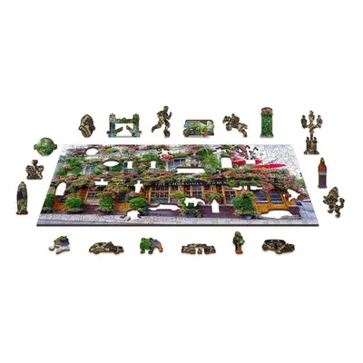 Puzzle Wooden city Dřevěné puzzle Londýnská hospoda 2v1, 300 dílků eko