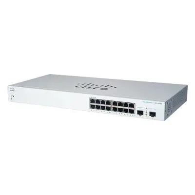 Cisco switch CBS220-16T-2G (16xGbE,2xSFP,fanless) - REFRESH