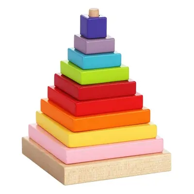 Dřevěné kostky Cubika 13357 Barevná pyramida