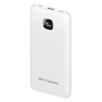 Powerbanka AlzaPower Garnet 10000mAh Power Delivery (22,5W) bílá