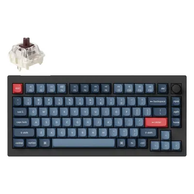 Keychron V1 Max Swappable RGB Backlight Brown Switch - Black - Knob Version, US V1M-D3