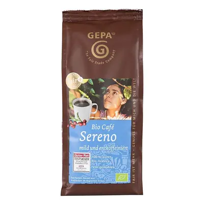 Káva Gepa Mletá káva bez kofeinu Fairtrade - BIO Sereno, 250g, 100% Arabica