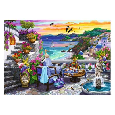 RAVENSBURGER Puzzle Západ slunce nad Santorini EXTRA 300 dílků