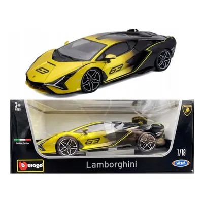 Kovový model Bburago 1:18 TOP Lamborghini Sian FKP 37 yelow