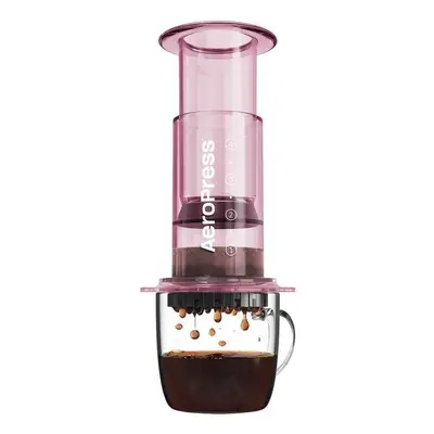 Ruční kávovar Aeropress Clear Pink