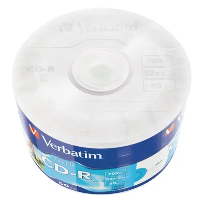 Média VERBATIM CD-R 700MB, 52x, printable, wrap 50 ks