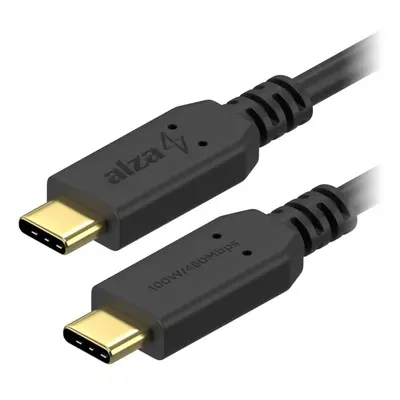 Datový kabel AlzaPower Core USB-C to USB-C 2.0 100W 2m černý