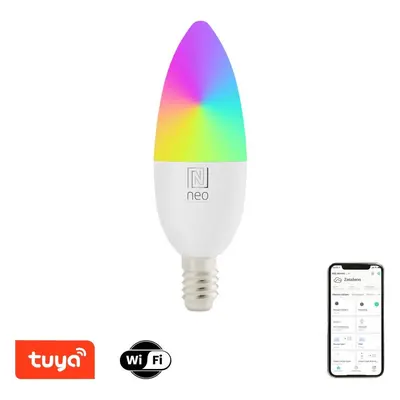 LED žárovka IMMAX NEO LITE SMART LED žárovka E14 6W barevná a bílá WiFi