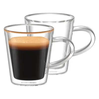 Termosklenice Siguro Hrnek z dvoustěnného skla Espresso, 90 ml, 2 ks