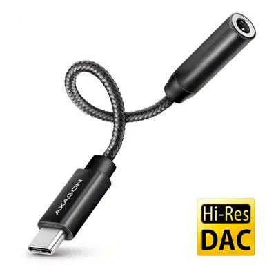 Externí zvuková karta AXAGON ADA-HC, Hi-Res DAC audio adapter, 384kHz/32bit stereo, USB-C to 3.5