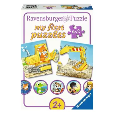 RAVENSBURGER Moje první puzzle Zvířátka na stavbě 9x2 dílků