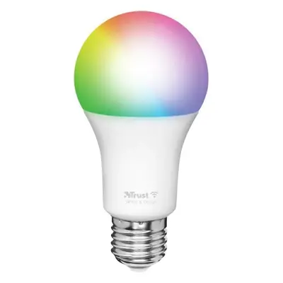 LED žárovka Trust Smart WiFi LED RGB&white ambience Bulb E27 - barevná