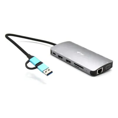 Dokovací stanice i-tec USB 3.0 USB-C/TB3 3x Display Metal Nano Dock with LAN, PD 100 W