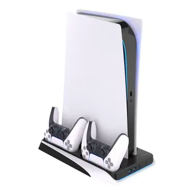 Stojan na herní konzoli FIXED Multifunctional Stand pro PlayStation 5 s chlazením a nabíjením pr