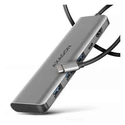 Replikátor portů AXAGON HMC-5H, 5-in-1 Hub, USB-C 5Gbps, 3x USB-A, HDMI 4k/30Hz, PD 100W, USB-C 