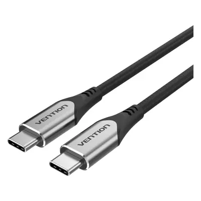 Datový kabel Vention Nylon Braided Type-C (USB-C) Cable (4K / PD / 60W / 5Gbps / 3A) 1.5m Gray