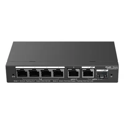 Ruijie Networks Reyee RG-ES206GS-P, 6-Port Gigabit Smart Cloud Managed PoE Switch