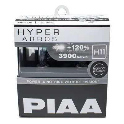 Autožárovka PIAA Hyper Arros 3900K H11 - o 120 procent vyšší svítivost, zvýšený jas