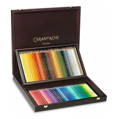 Pastelky CARAN D'ACHE Prismalo Aquarelle 80 barev v dřevěném boxu