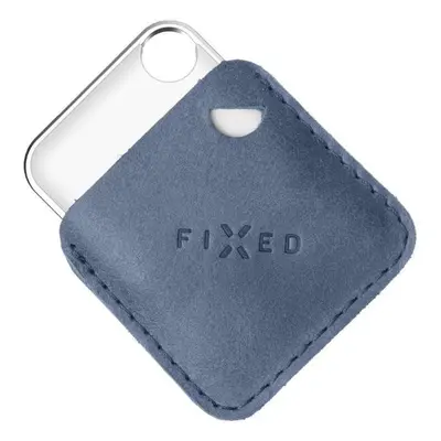 Bluetooth lokalizační čip FIXED Case for Tag z pravé hovězí kůže s Tagem podpora Find My modré