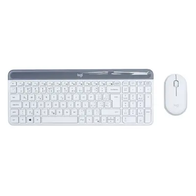 Set klávesnice a myši Logitech Slim Wireless Combo MK470, bílá - CZ/SK