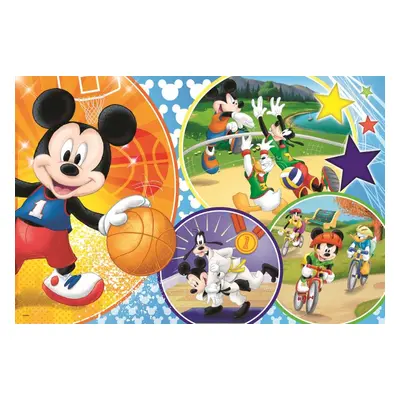 Puzzle Trefl Puzzle Mickey Mouse sportuje MAXI 24 dílků