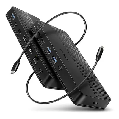 Dokovací stanice AXAGON HMC-U4 Dock, USB4 40Gbps, 3x USB-A, 2x USB-C, HDMI & DP 8k/30, RJ-45, SD