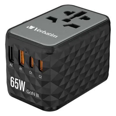 Cestovní adaptér VERBATIM GaN III Universal Travel Adapter 65W UTA-05