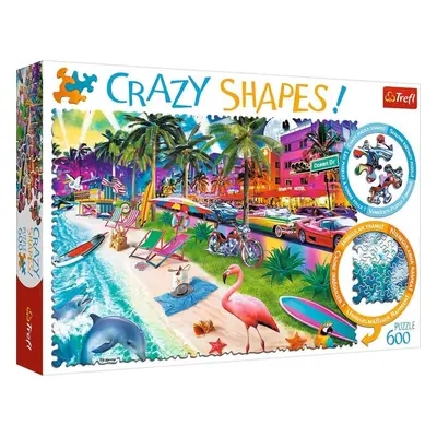 Puzzle Trefl Crazy Shapes puzzle Pláž Miami 600 dílků