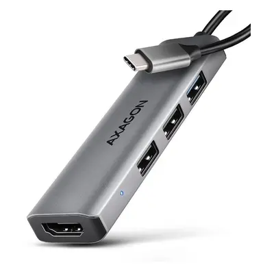 AXAGON HMC-H3A, STARTER 4-in-1 Hub, USB-C 5Gbps, 3x USB-A, HDMI 4k/30Hz, USB-C cable 15 cm