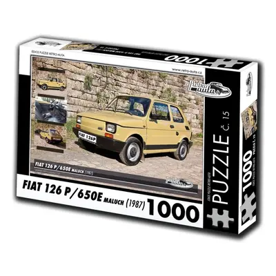 RETRO-AUTA Puzzle č. 15 Fiat 126P, 650E maluch (1983) 1000 dílků