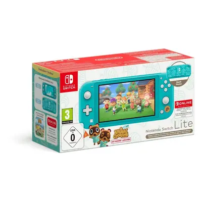 Herní konzole Nintendo Switch Lite - Turquoise + Animal Crossing + 12M NSO