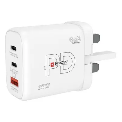 Cestovní adaptér SKROSS USB A+C Power charger 65W GaN UK, Power Delivery, typ G