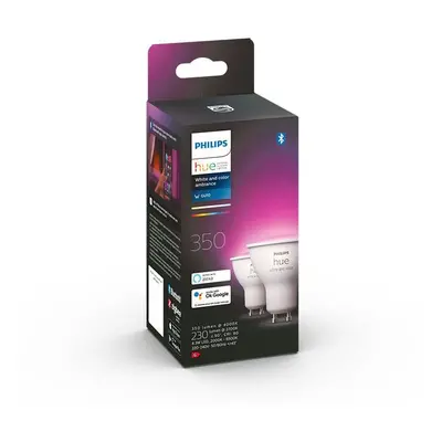 Philips Hue 8719514340084 LED žárovky set 2x4,3W | GU10 | 350lm | 2000-6500K - sada 2ks, Bluetoo