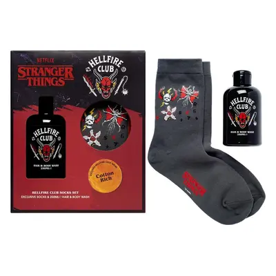 Dárková kosmetická sada NETFLIX Stranger Things Hellfire Club Socks Set 250 ml