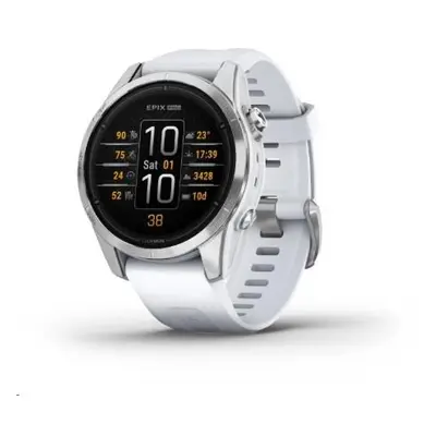 Chytré hodinky Garmin Epix Pro 42mm Silver/Whitestone Band