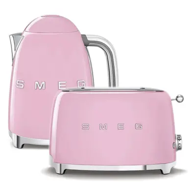 Set SMEG 50's Retro Style Konvice 1,7l růžová + topinkovač 2x2 růžový 950W